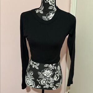 PINK Victorias Secret Black Long Sleeve Women's Top LIKE NEW